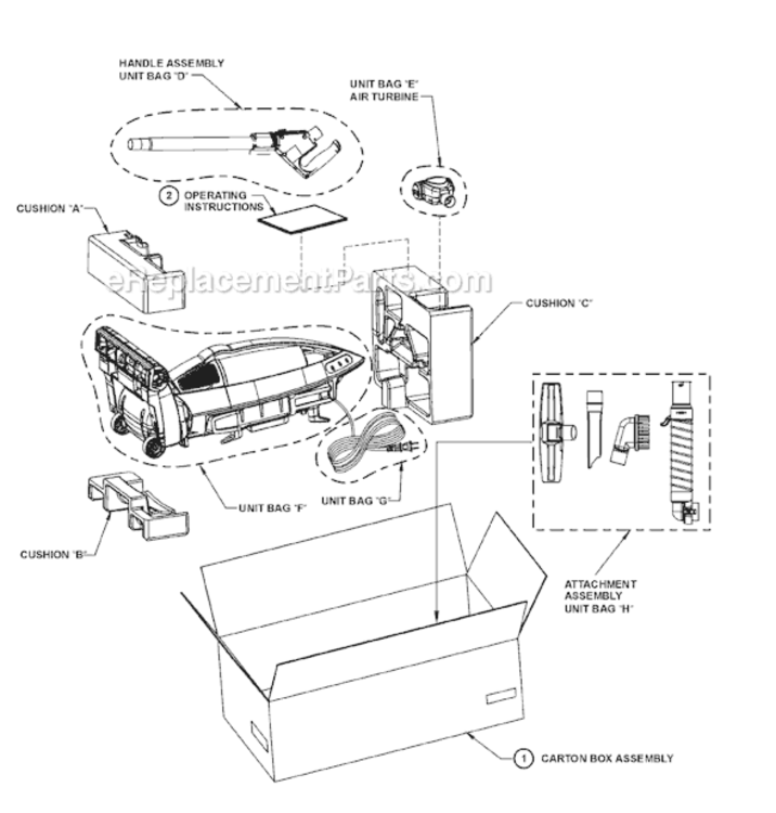 Page C Diagram and Parts List for MC-V7720-00  Panasonic Upright Vacuum