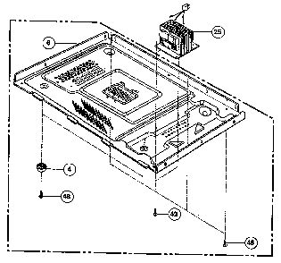 Base plate parts Diagram and Parts List for NN-S732BL  Panasonic Microwave