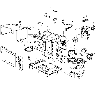 Cabinet parts Diagram and Parts List for NN-SN960S  Panasonic Microwave