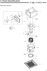Part Location Diagram of FFV3402124S Panasonic Grille