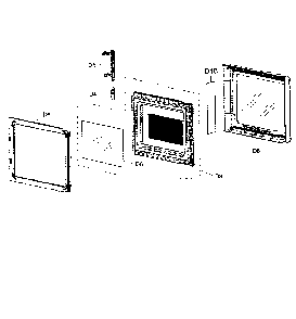 Door assy Diagram and Parts List for NN-SD372S  Panasonic Microwave