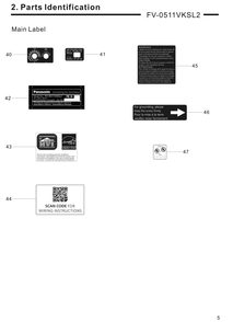 04 Main Label Diagram and Parts List for FV-0511VKSL2  Panasonic Bath & Ventilation Fan