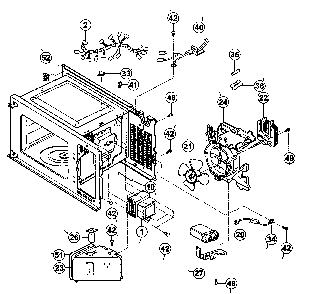 Cabinet Diagram and Parts List for NN-S432WL  Panasonic Microwave