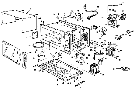 Microwave parts Diagram and Parts List for NNS776WA  Panasonic Microwave