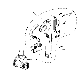 Handle assy Diagram and Parts List for MC-UG327-00  Panasonic Upright Vacuum