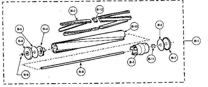 Agitator assy Diagram and Parts List for MC-V5278  Panasonic Upright Vacuum