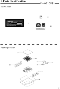 Part Location Diagram of FFV4710370S Panasonic Packaging