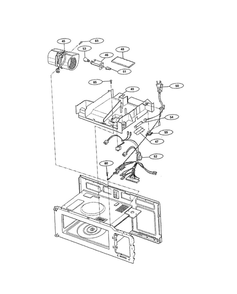 Fan Assembly Diagram and Parts List for NN-S251BL  Panasonic Microwave