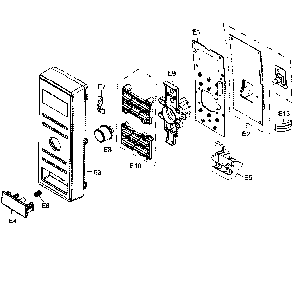 Control panel Diagram and Parts List for NN-SD372S  Panasonic Microwave
