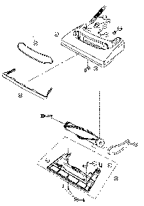 Nozzle housing Diagram and Parts List for MC-V5004  Panasonic Upright Vacuum