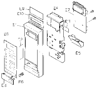 Escutcheon base Diagram and Parts List for MQS0806H  Panasonic Microwave