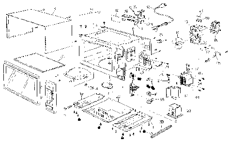 Cavity Diagram and Parts List for MQS1106H  Panasonic Microwave
