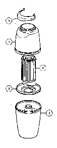 Dust bin assy Diagram and Parts List for MC-V548100  Panasonic Upright Vacuum