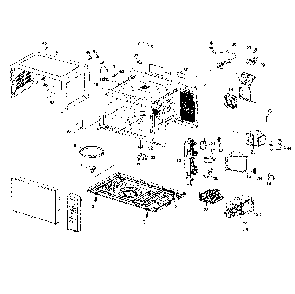 Cabinet parts Diagram and Parts List for NN-SD372S  Panasonic Microwave
