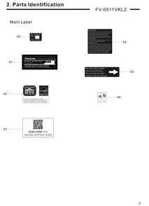 04 Main Label Diagram and Parts List for FV-0511VKL2  Panasonic Bath & Ventilation Fan