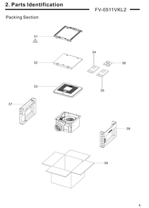 03 Packing Section Diagram and Parts List for FV-0511VKL2  Panasonic Bath & Ventilation Fan