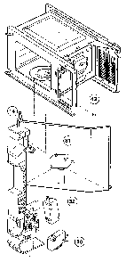 Latch board parts Diagram and Parts List for NN-S732BL  Panasonic Microwave
