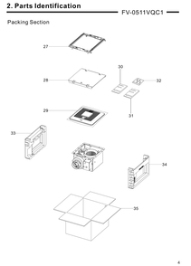 03 Packing Section Diagram and Parts List for FV-0511VQC1  Panasonic Bath & Ventilation Fan