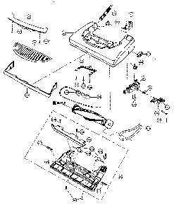 Nozzle housing Diagram and Parts List for MC-V731200  Panasonic Upright Vacuum