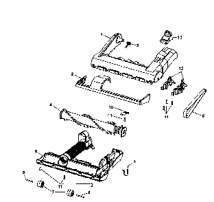 Nozzle assy Diagram and Parts List for MC-UG327-00  Panasonic Upright Vacuum