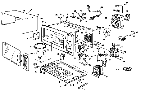Microwave parts Diagram and Parts List for NN-S576BA  Panasonic Microwave