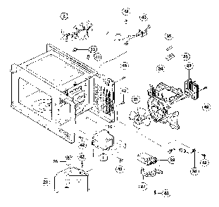 Interior assy Diagram and Parts List for NN-S431WL  Panasonic Microwave