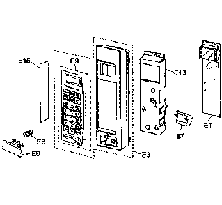 Control panel Diagram and Parts List for NN-SN960S  Panasonic Microwave