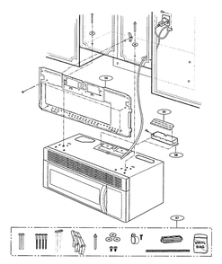 Mounting Diagram and Parts List for NN-S251BL  Panasonic Microwave