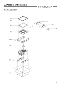 03 Packing Section Diagram and Parts List for FV-0511VFL1K  Panasonic Bath & Ventilation Fan