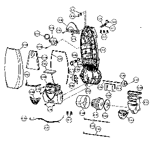 Motor housing/motor/body Diagram and Parts List for MC-V752200  Panasonic Upright Vacuum