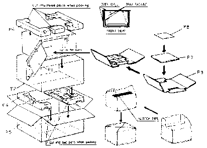 Packing and accessories Diagram and Parts List for MQS1106H  Panasonic Microwave
