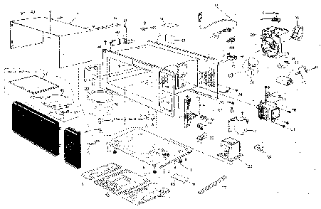 Microwave parts Diagram and Parts List for NN5439A  Panasonic Microwave