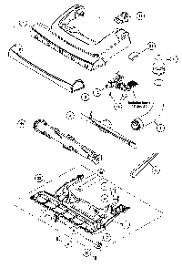 Nozzle housing Diagram and Parts List for MC-V548100  Panasonic Upright Vacuum