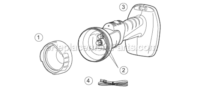 Page A Diagram and Parts List for EY3796  Panasonic Worklight & Flashlight