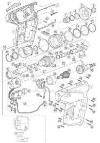Part Location Diagram of WEY6803L1187 Panasonic Motor Stator Assembly