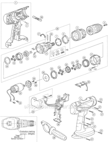 Page A Diagram and Parts List for EY6950  Panasonic Hammer Drill