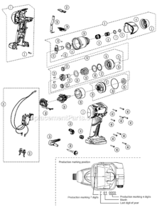 Part Location Diagram of WEY7205L0027 Panasonic Motor Mounting Plate Assembly