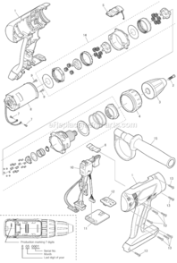 Part Location Diagram of WEY7460L1008 Panasonic Motor