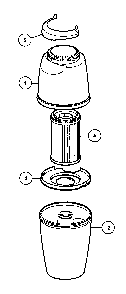 Dust bin assy Diagram and Parts List for MC-V549100  Panasonic Upright Vacuum