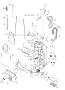 Page A Diagram and Parts List for MC-CG283-00  Panasonic Upright Vacuum