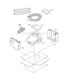 Page C Diagram and Parts List for MC-CG381-AU21  Panasonic Upright Vacuum
