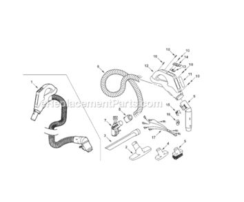 Page C Diagram and Parts List for MC-CG973-00  Panasonic Upright Vacuum