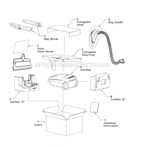Page E Diagram and Parts List for MC-CG973-00  Panasonic Upright Vacuum