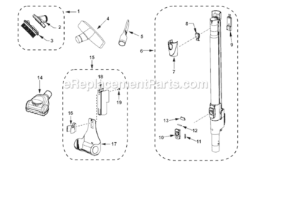 Part Location Diagram of AC80SCWZZV0N Panasonic Turbo brush, mcul675 bag-less upright