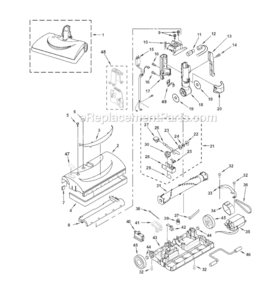 Page A Diagram and Parts List for MC-CG985-00  Panasonic Upright Vacuum