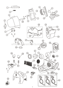 Part Location Diagram of YMC02FQU000 Panasonic Motor Support Rubber Front