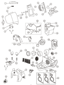 Page A Diagram and Parts List for MC-CL483  Panasonic Upright Vacuum