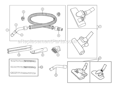 Page B Diagram and Parts List for MC-CL483  Panasonic Upright Vacuum