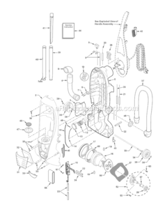 Page A Diagram and Parts List for MC-E4055-00  Panasonic Upright Vacuum