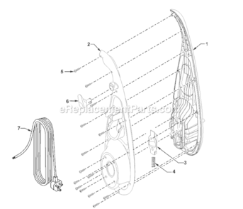 Page C Diagram and Parts List for MC-E4055-00  Panasonic Upright Vacuum